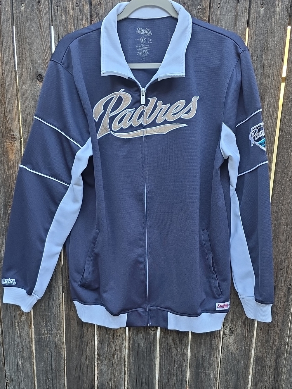 Stitches San Diego Padres Navy Full-Zip Baseball Jacket XL
